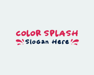 Playful Splash Wordmark logo design