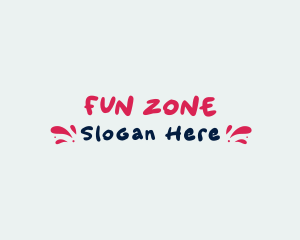 Playtime - Playful Splash Wordmark logo design