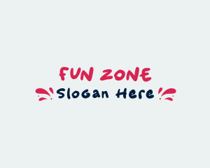 Playful Splash Wordmark logo design