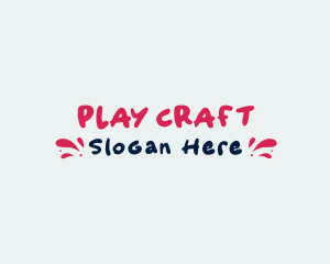 Playful Splash Wordmark logo design