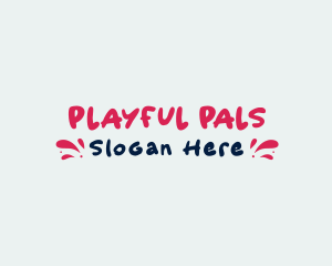 Playful Splash Wordmark logo design