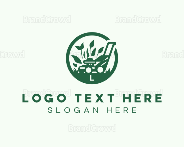 Mower Garden Landscaper Logo