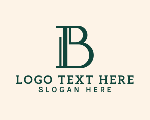 Enterprise - Modern Pillar Business Letter B logo design