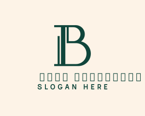 Industrial - Modern Pillar Business Letter B logo design