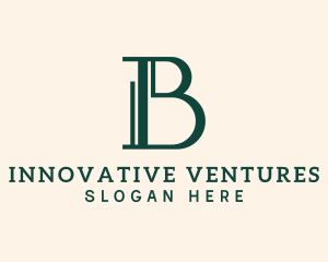 Entrepreneur - Modern Pillar Business Letter B logo design