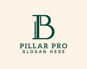 Pillar - Modern Pillar Business Letter B logo design