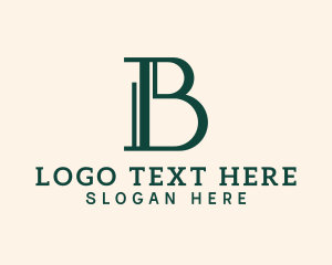 Accounting - Modern Pillar Business Letter B logo design