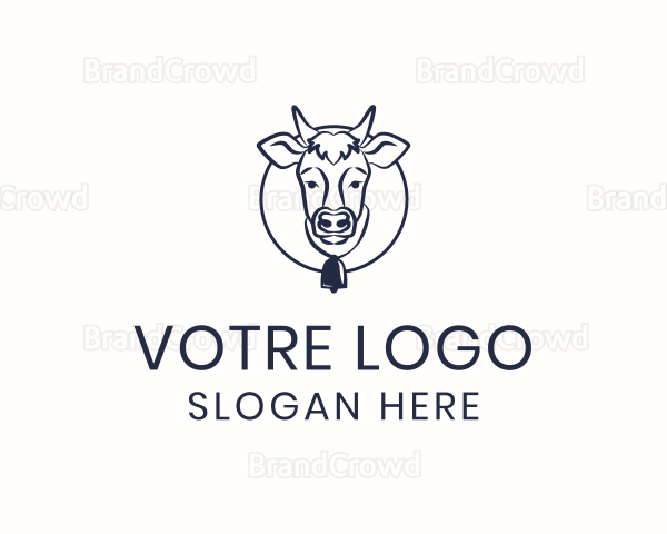 Cow Bell Animal Logo