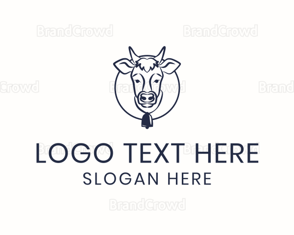 Cow Bell Animal Logo