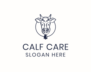 Calf - Cow Bell Animal logo design