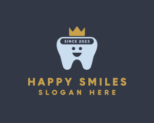 Happy Tooth King logo design