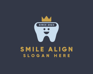 Happy Tooth Crown logo design