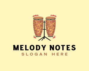 Notes - Conga  Musical Notes logo design