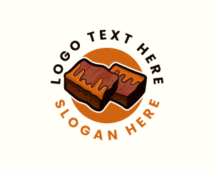 Eclair - Sweet Brownies Dessert logo design