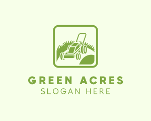 Pasture - Grass Lawn Mower Path logo design