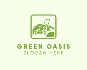 Plants - Grass Lawn Mower Path logo design