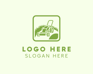 Orchard - Grass Lawn Mower Path logo design