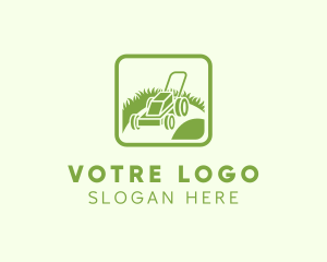 Grass - Grass Lawn Mower Path logo design