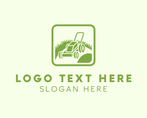 Pasture - Grass Lawn Mower Path logo design