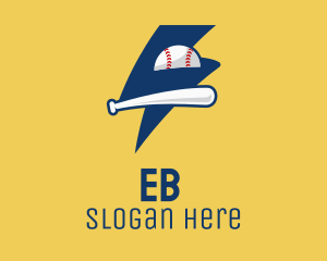 Ball - Lightning Baseball Team logo design