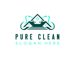 Pressure Wash Roof Cleaning logo design