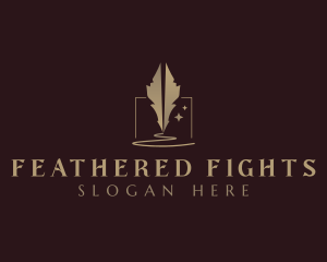 Feather Quill Writer logo design