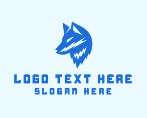Animal - Blue Wolf Hunting logo design