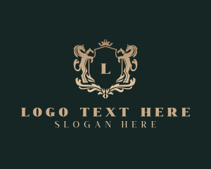 Heraldry - Elegant Regal Horse logo design