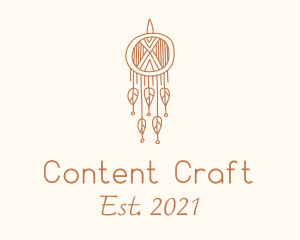 Boho Dreamcatcher Macrame logo design