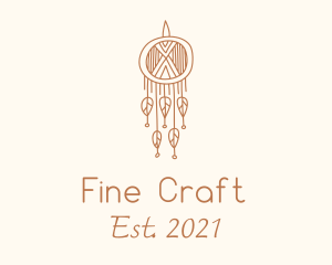 Boho Dreamcatcher Macrame logo design