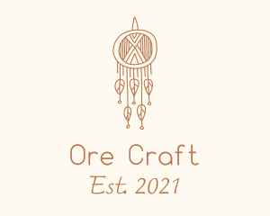 Boho Dreamcatcher Macrame logo design