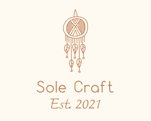 Boho Dreamcatcher Macrame logo design