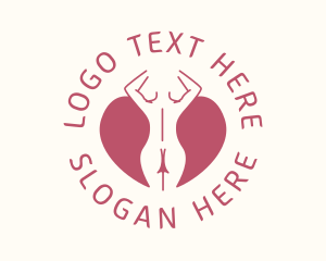 Lingerie - Heart Nude Body logo design