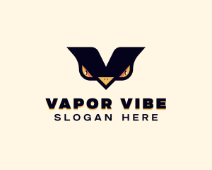 Bird Eyes Letter V logo design