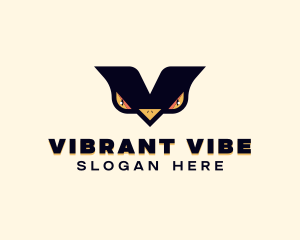 Bird Eyes Letter V logo design