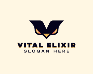 Bird Eyes Letter V logo design