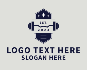 Gym Weights Barbell Logo