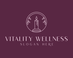 Spa Wellness Candle logo design