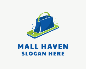 Online Shopping Bag logo design