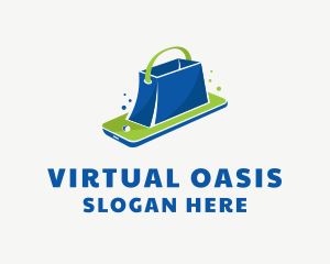 Online Shopping Bag logo design