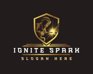 Spark Welding Industrial logo design