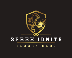 Spark Welding Industrial logo design