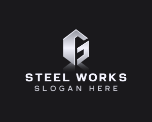 Industrial Steel Fabrication Letter G logo design
