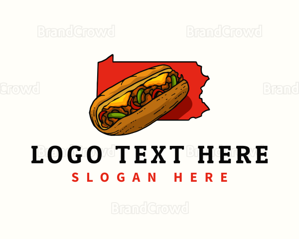 Pennsylvania Cheesesteak Sandwich Logo