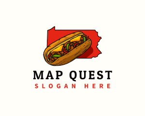 Pennsylvania Cheesesteak Sandwich logo design