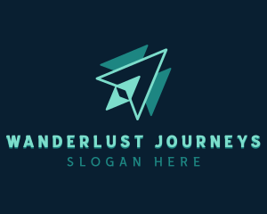 Paper Plane - Logistics Plane Courier logo design