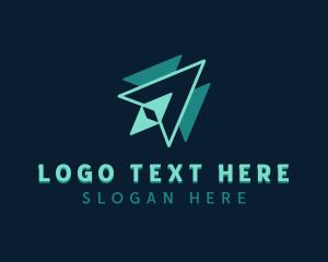 Paper Plane - Logistics Plane Courier logo design