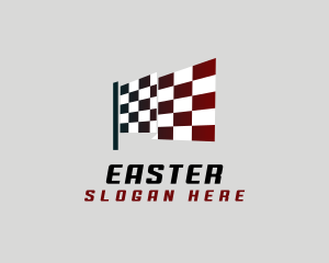 Race - Motorsport Racing Flag logo design