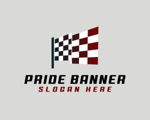 Motorsport Racing Flag logo design