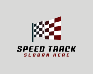 Race - Motorsport Racing Flag logo design